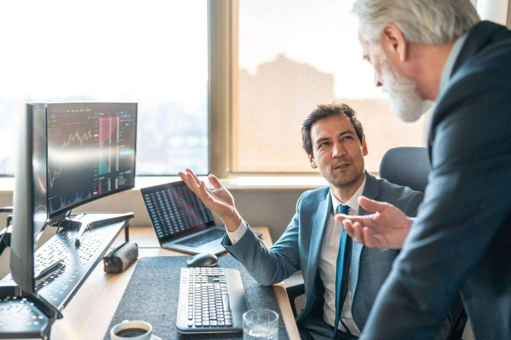 Forex market chart with expert trading signals.