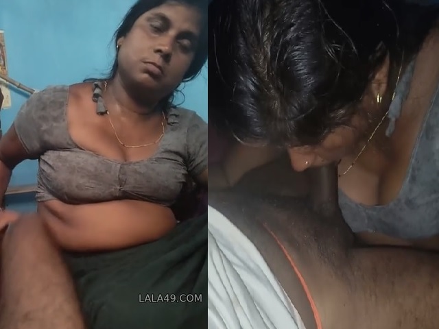 desi wife in blouse gives blowjob and xxx home