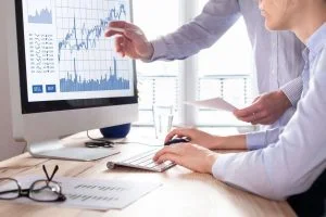 Trader monitoring live forex market signals.